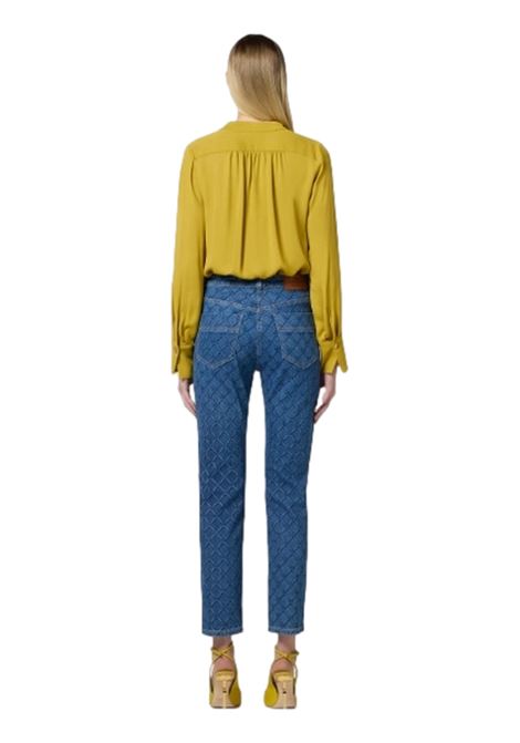 Jeans con losanghe all-over ELISABETTA FRANCHI | Pantaloni | PJ95N51E2139